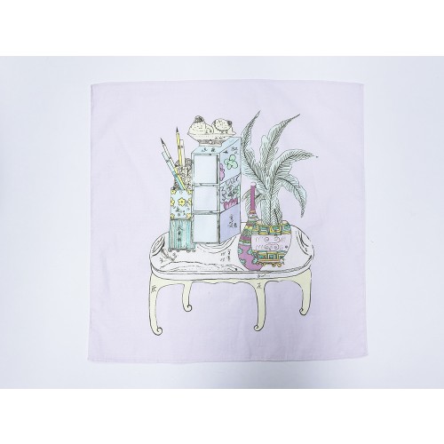 [리니에제이] 책가도 손수건_보라(대)