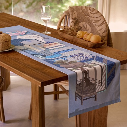 [보니] 책거리 테이블러너(블루)