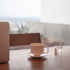 [소로시] 한글 둥근 커피잔 세트_자음 라인